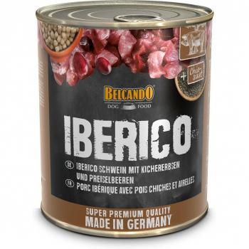 Belcando Super Premium Wet Comida Húmeda Para Perros Pack de 6 latas (Cerdo Ibérico, Garbanzos Y Arándanos)