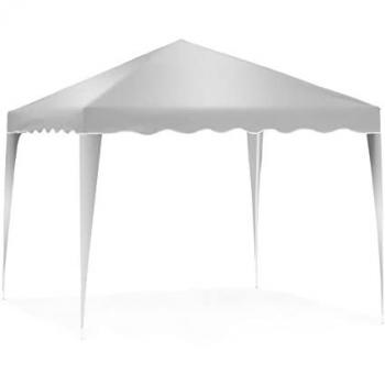 Carpa Plegable Toboli 3x3m Blanca, Gazebo Pop Up Impermeable con Protección UV y Bolsa Incluida