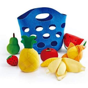 Hape Felt Fruit Basket - 8 Piece Playset for Kids
