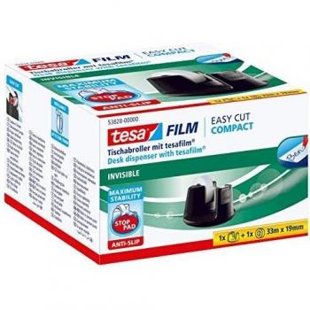 Dispensador de sobremesa tesafilm con 1 rollo de cinta adhesiva