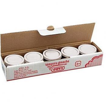 Jovi 8412027003148 - Estuche tempera 5 botes 35ml, color blanco