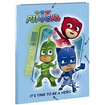 Pj Masks - Carpeta folio gomas con 3 solapas