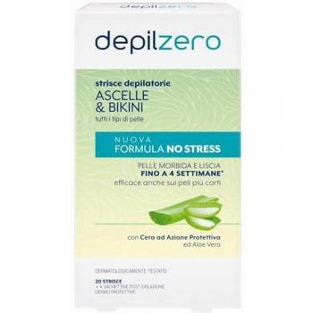 Bandas Depilatorias Depilzero para Axilas y Bikini con 4 Toallitas Post-Depilación