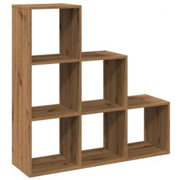 vidaXL Room Divider Bookcase 3-Tier Artisan Oak 99x29x99 cm Engineered Wood