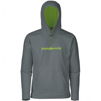 Trangoworld Login Sudadera, Hombre, Gris Medio / Verde, S