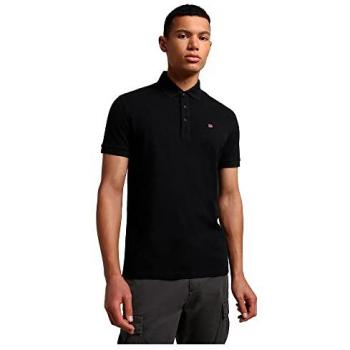 Napapijri Eolanos 3 Modern Sporty Black Polo Shirt for Men, Size S