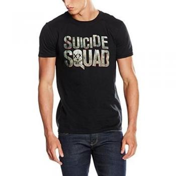 Suicide Squad Camiseta con Logotipo para Hombre