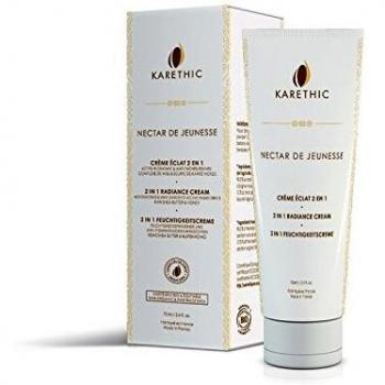 KARETHIC Nectar de Jeunesse 2in1 Radiance Cream, 75 ml - Crema brillo 2 en 1 unificante y matificante Nectar de juventud Bio