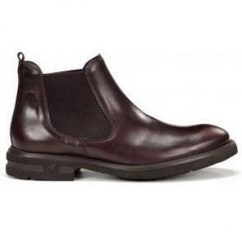 Fluchos para hombre - Botines de piel F0770 burdeos