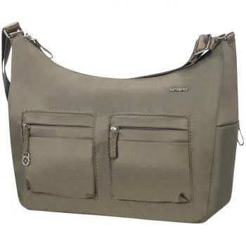 Samsonite Move 2.0 Should. Bag M + 2 Pock. Bolso Bandolera, 7.8 Litros, Color Verde Metalizado