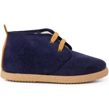 Botas de Niño Forro Borrego Tira Camel Trasera