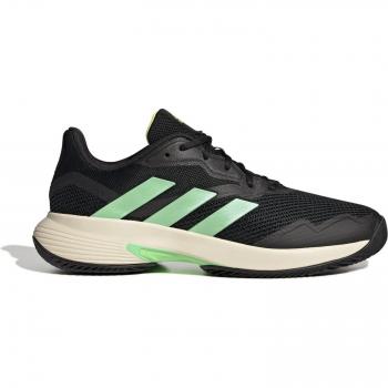 Zapatillas de tenis adidas Courtjam Control M Clay, color negro, características: diseño específico para tierra batida, suela con patrón de espiga para mejor tracción, parte superior de malla transpirable, refuerzo en el talón
