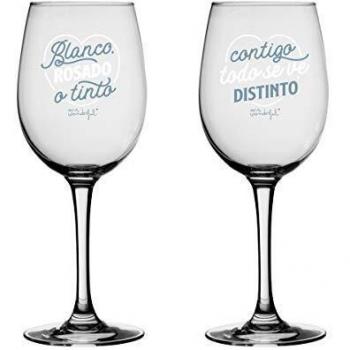 Mr. Wonderful Set de Dos Copas de Vino para Brindar por lo que Está por Lograr