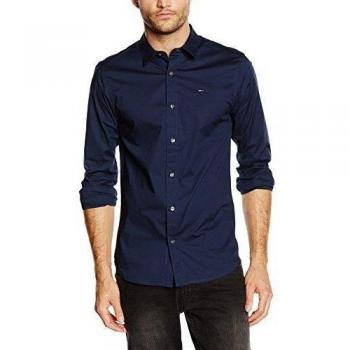 Hilfiger Denim Original Stretch Shirt - Camisa para Hombre, Azul