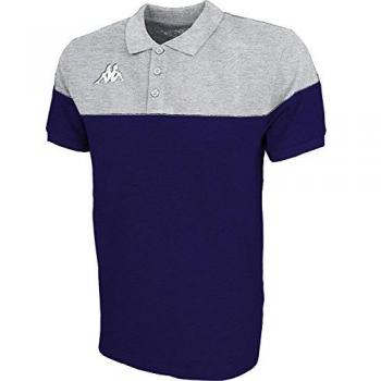 Kappa PIANETTI Polo de Manga Corta, Hombre, Azul Marino/Gris, 3XL