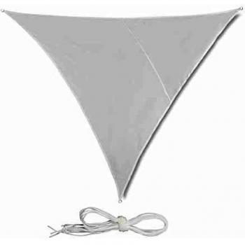 Toldo Vela Triangular Impermeable y con Protección UV, 4x4x4m, Blanco - Relaxdays