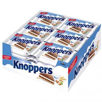 Caja de Barquillos Knoppers Crispy con Crema de Leche y Avellanas - 24 Unidades