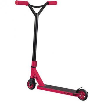 Patinete Globber Stunt Scooter GS 540 Negro y Rojo - Patinete de acrobacias, ruedas de poliuretano, manillar ajustable en altura, sistema de freno trasero, diseño ligero y resistente