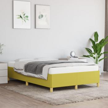 Estructura de cama sin colchón de tela verde 120x200 cm