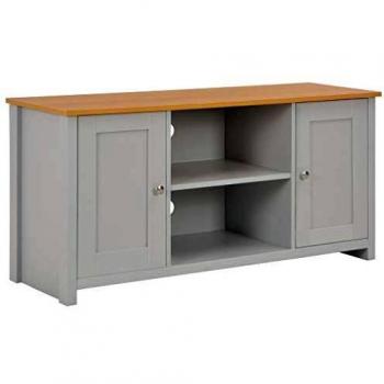 vidaXL Mueble para Televisor Mobiliario Decoración Casa Hogar Diseño Clásico Estilo Moderno Estable Duradero y Resistente Práctico Gris 120x39x58cm