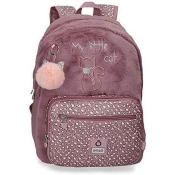 Enso My Little Cat Mochila Escolar Morado 32x43x15 cms PVC y Poliéster 20.64L