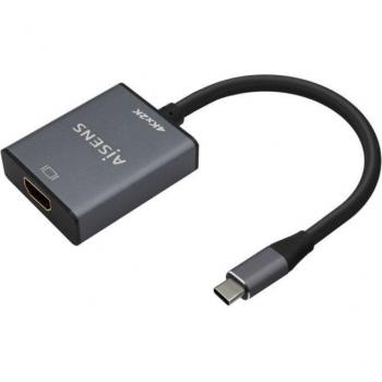 Aisens A109-0685 Conversor Aluminio USB-C a HDMI 4K@30Hz 15cm Gris
