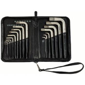 KS Tools 965.2004 Juego de llaves Allen TITANplus para tornillos con encastre hexagonal, 17 pzs