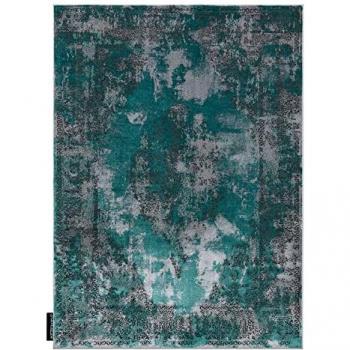Alfombra Moderna DE LUXE 6754 Abstracción Estructural Verde/Gris 200x290 cm
