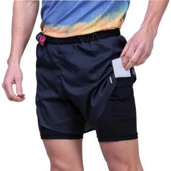 Pantalón corto Ronhill Tech Race Twin negro carbón - S