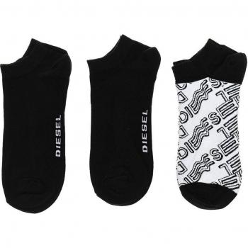 Pack-3 Calcetines Tobilleros Diesel de Algodón Básico 00SI8H-0CDAS - Hombre