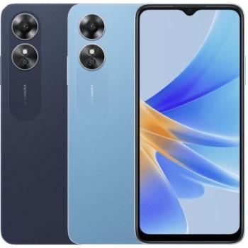OPPO A17 4+64GB Dual SIM 4G Smartphone in Lake Blue Color