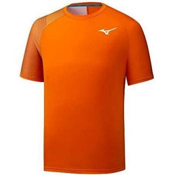 Mizuno Shadow tee Camiseta, Hombre, Oriole, M