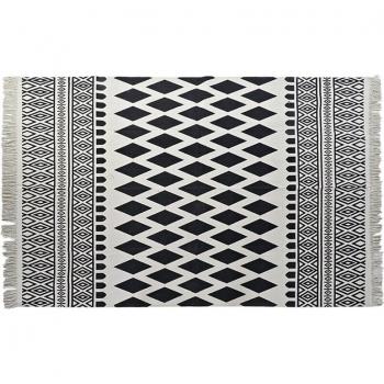 Alfombra DKD Home Decor Negro Blanco (120 x 180 x 0,7 cm)