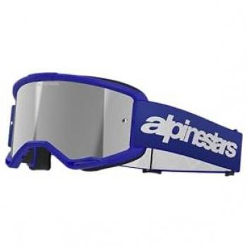 Alpinestars Vision 3 Wordmark Mirror Motocross Goggles - Blue, One Size