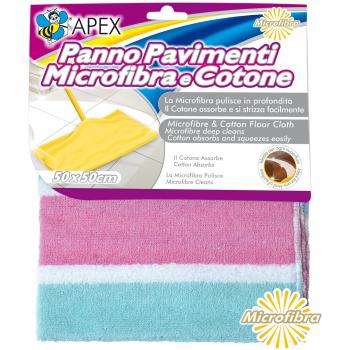 Pano de Limpieza para Suelos 50x50 cm - Algodón y Microfibra, Super Absorbente y Fácil de Escurrir