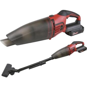 Aspirador a batería Li-Ion 20V con brazo articulado y accesorios