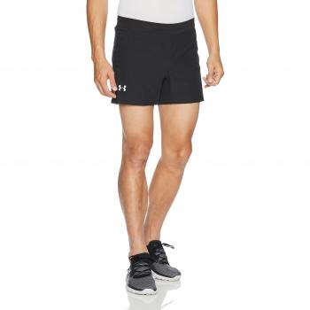 Under Armour Speedpocket Swyft 5'' Corto, Hombre, Black/Black/Reflective 001, XL