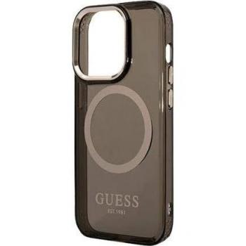 Funda Híbrida Translucida Guess con MagSafe para iPhone 14 Pro - Negra