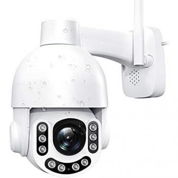 Cámara de Vigilancia WiFi Exterior - 2K 3MP Súper HD Cámara IP 360​​° Pan 160​​° Tilt,Zoom 8X Audio Bidireccional, Visión Nocturna