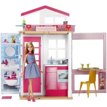 Barbie. Dwupoziomowy domek z lalkÄ