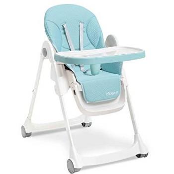 Trona Plegable Evolutiva Interbaby Comfort Eat Verde - Trona para bebés de 6 a 36 meses, capacidad máxima de 25 kg, estructura de aluminio, respaldo ajustable en 3 posiciones, patas y bandeja regul