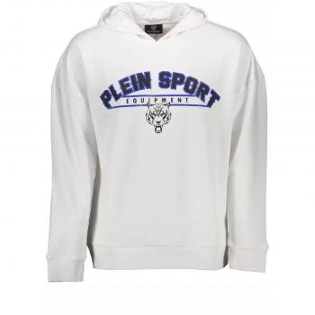 Plein Sport White Cotton Hoodie - M