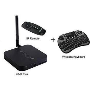 MINIX NEO X8-H Plus Android 4.4 Smart TV Box Mini PC Quad Core Media Hub 4K 3D Blu-ray Streaming Media Player Wi-Fi Gigabit Ethernet LAN + Free I8 2.4GHz Wireless Touchpad Keyboard