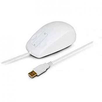 Ratón óptico USB 2.0 Ambidextro 800 DPI con cable - Blanco