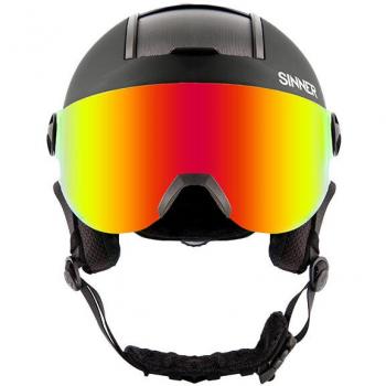 Casco Sinner Bullit Visor SIHE-150 10B 53 con Lentes de Sol Para Hombre Negros