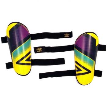 UMBRO Neo Shield Slip Espinillera, Hombre, Amarillo/Morado Cactus/Bluebird, L