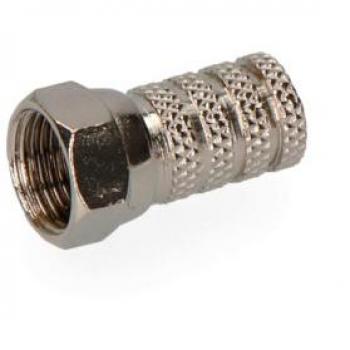 Conector F Macho para Parabólica Metálico Supra