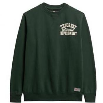 Sudadera Vintage Athletic Verde para Hombre Superdry - Casual, Algodón, Talla L