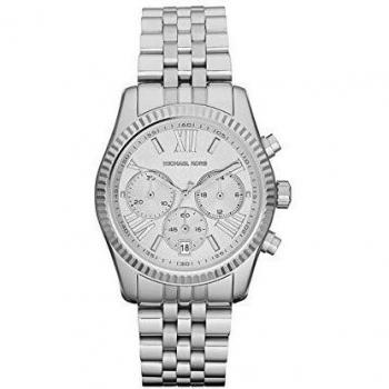 Michael Kors MK5555 Vintage Classic Silver Chronograph Women's Watch 10 ATM
