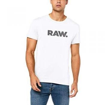 G-Star Raw Men's Organic Cotton Short Sleeve T-Shirt Holorn R White